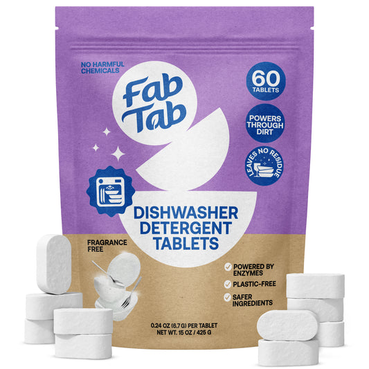 Eco-Friendly, Plastic Free and Non-Toxic Dishwasher & Laundry Detergent Bundle from FabTab