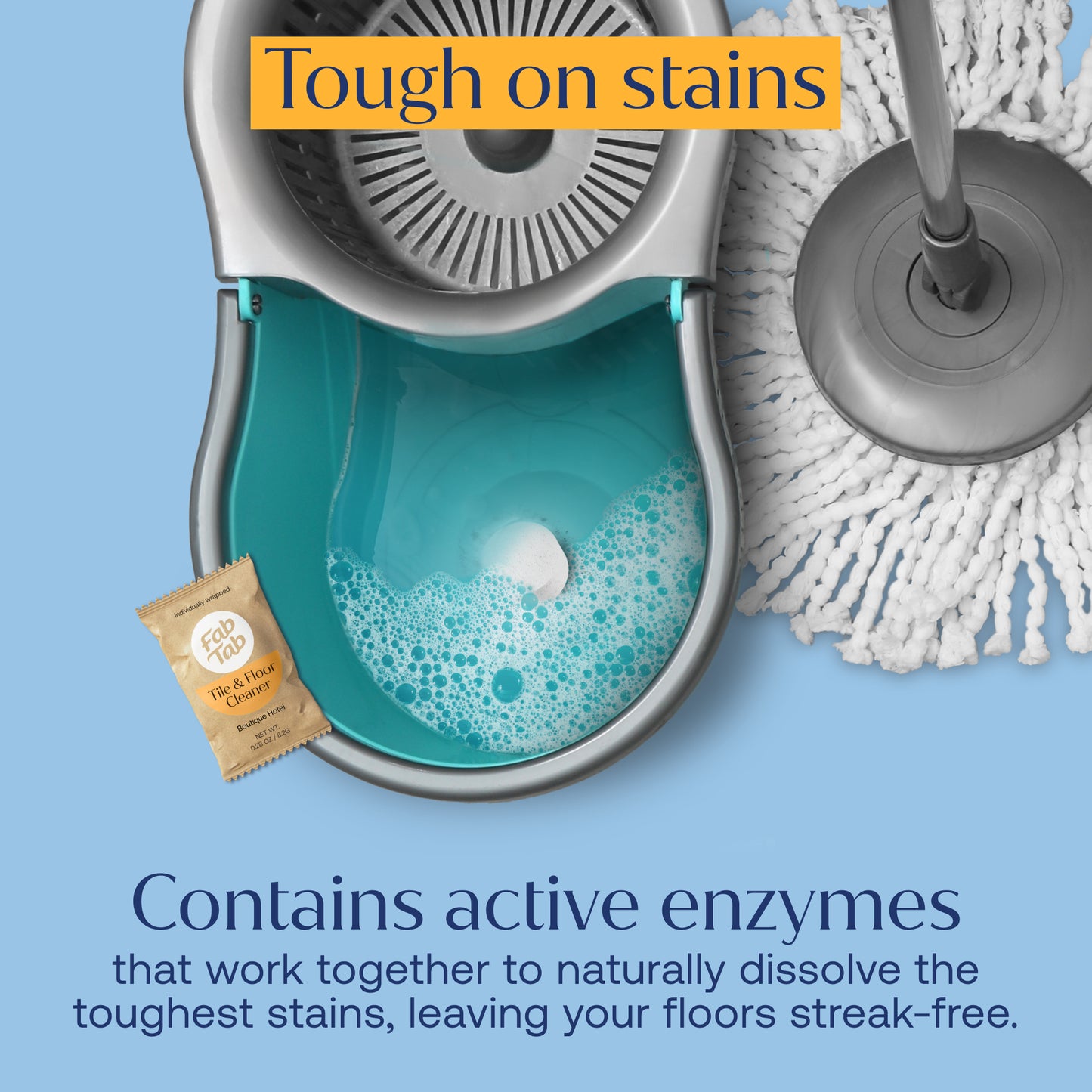 Eco-Friendly, Plastic Free and Non-Toxic Tile and Floor Cleaning Tablets from FabTab