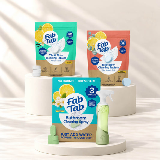 Eco-Friendly, Plastic Free and Non-Toxic Bathroom Clean Bundle from FabTab