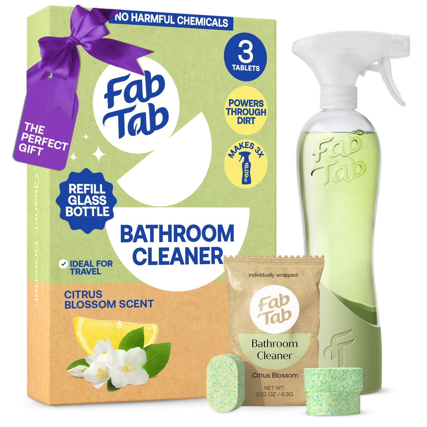 Eco-Friendly, Plastic Free and Non-Toxic Bathroom Cleaner Starter Kit from FabTab