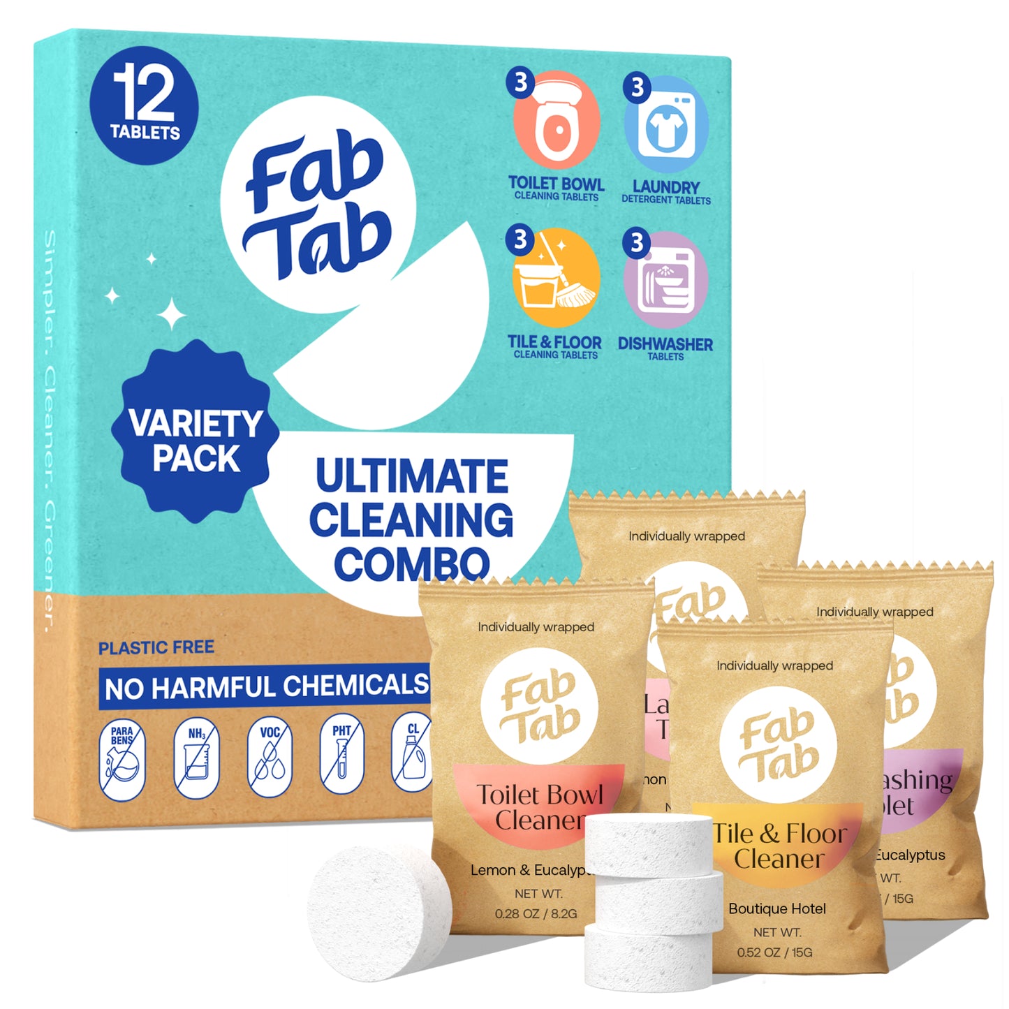 Eco-Friendly, Plastic Free and Non-Toxic Ultimate Cleaning Combo from FabTab