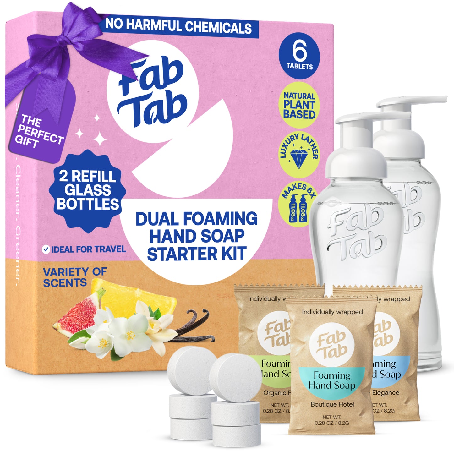 Eco-Friendly, Plastic Free and Non-Toxic Dual Foaming Hand Soap Starter Kit from FabTab