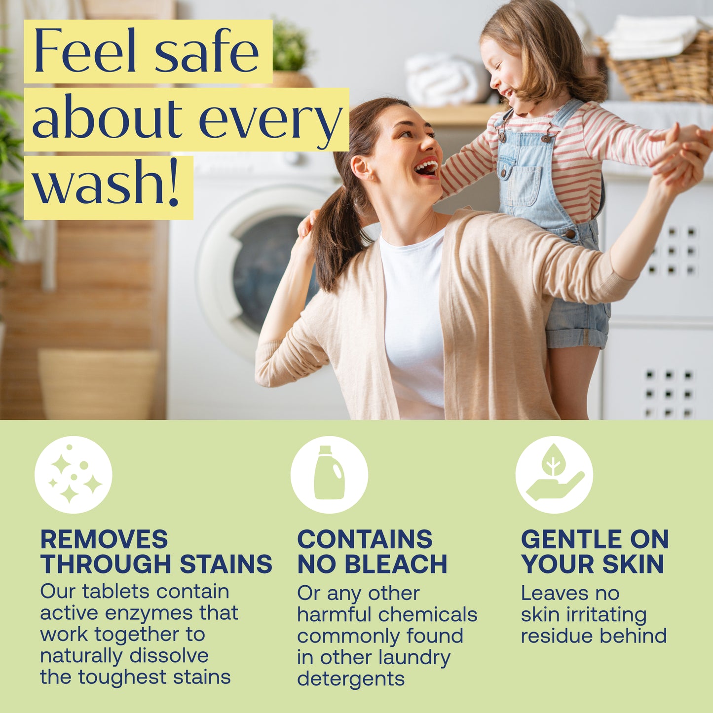 Eco-Friendly, Plastic Free and Non-Toxic Laundry Detergent Tabs - Fresh Scent from FabTab