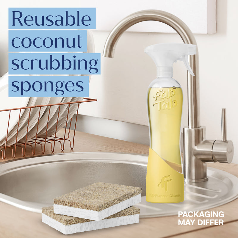 Eco-Friendly, Plastic Free and Non-Toxic Coconut Scrubbing Sponges from FabTab