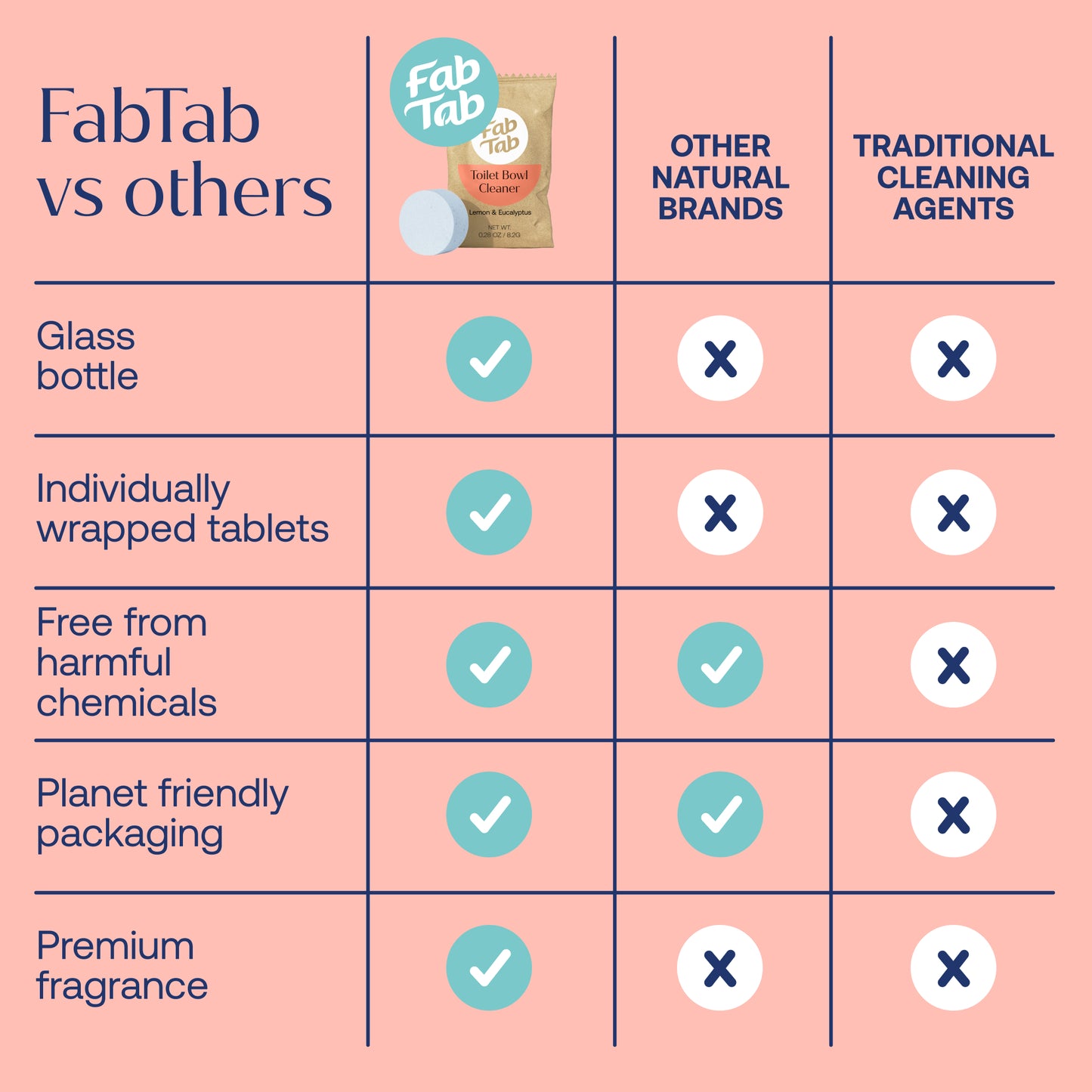 FabTab Toilet Bowl Cleaner Tablets