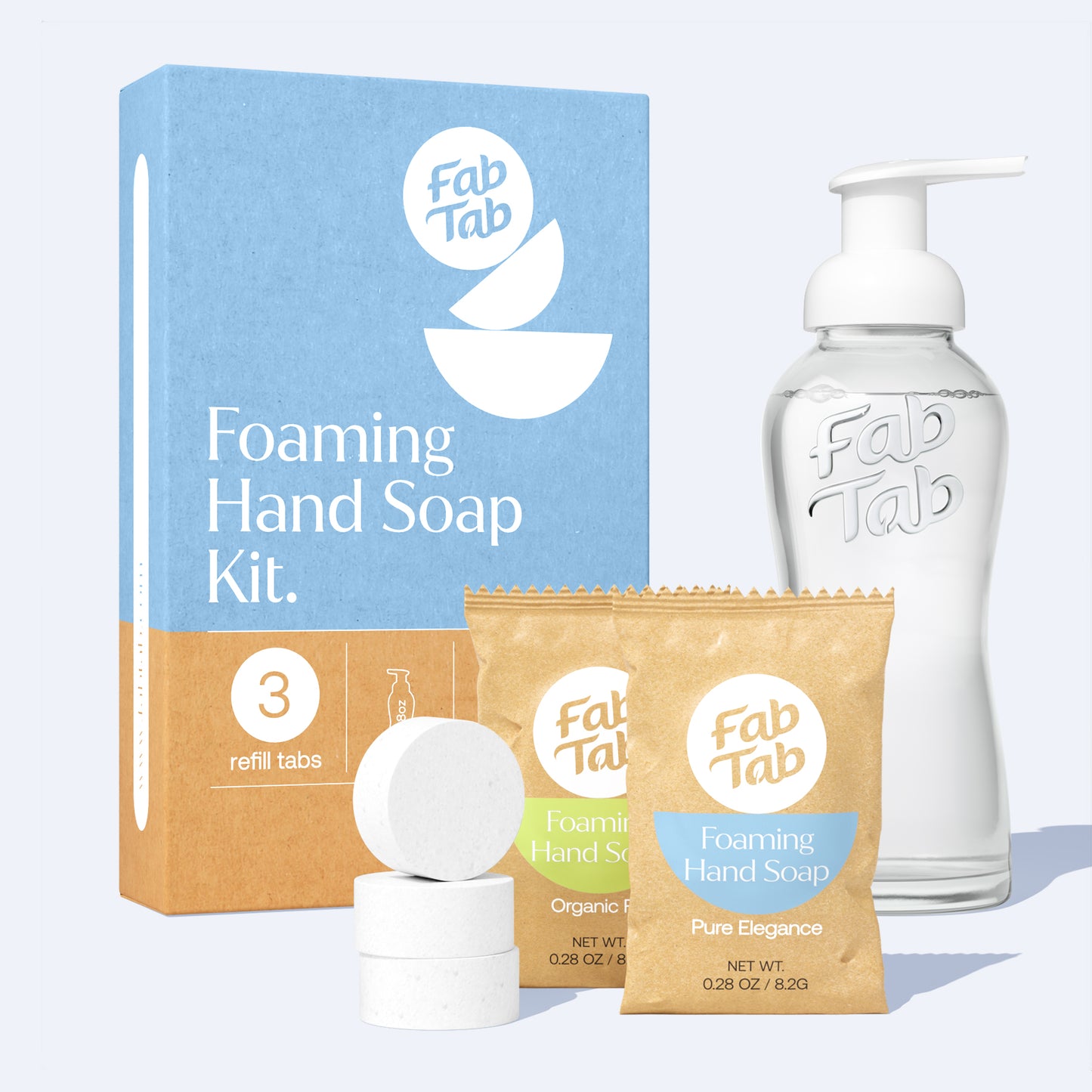 Eco-Friendly, Plastic Free and Non-Toxic Foaming Hand Soap Starter Kit from FabTab