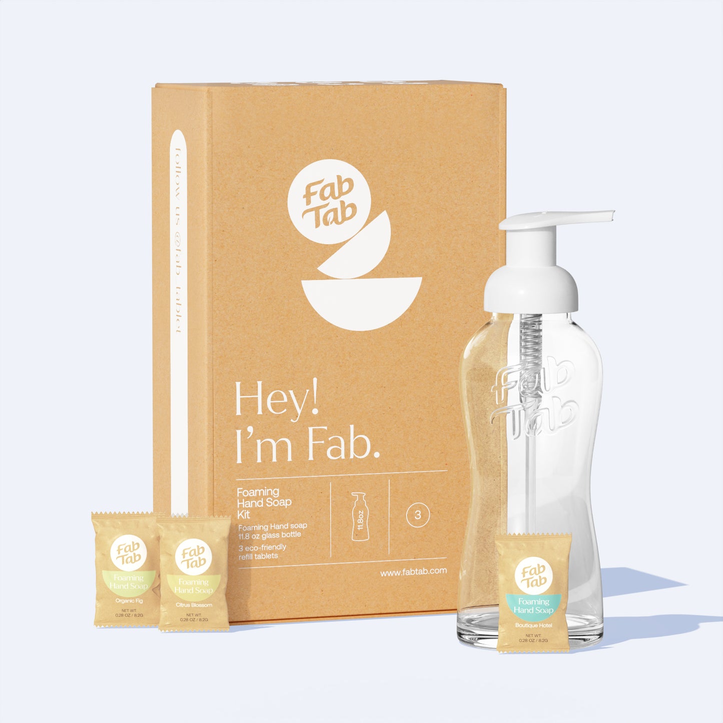 Eco-Friendly, Plastic Free and Non-Toxic Foaming Hand Soap Starter Kit from FabTab