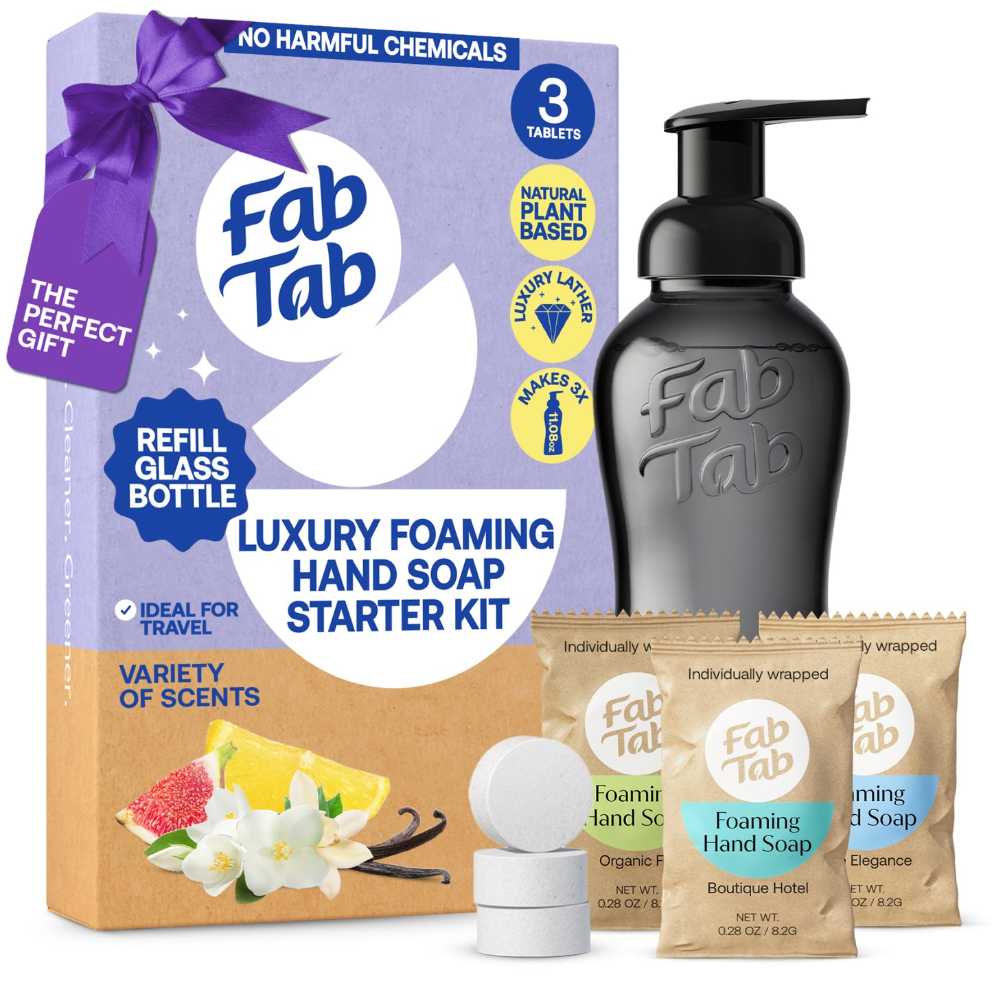 Eco-Friendly, Plastic Free and Non-Toxic Luxury Foaming Hand Soap Kit from FabTab