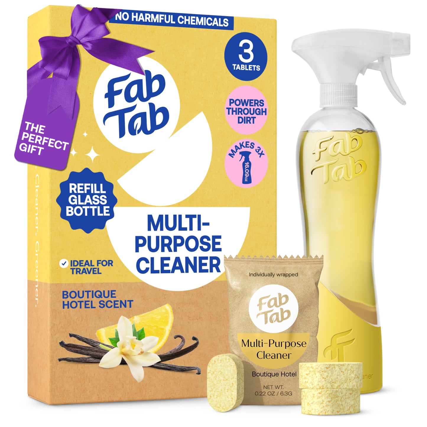 Eco-Friendly, Plastic Free and Non-Toxic Multi-Purpose Cleaner Starter Kit from FabTab