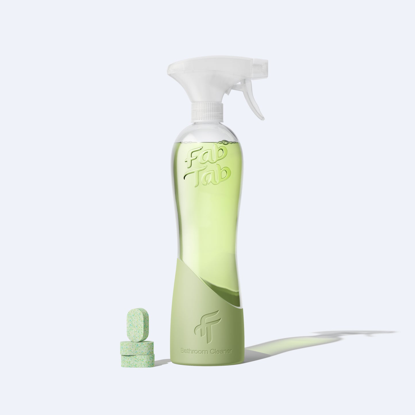 Eco-Friendly, Plastic Free and Non-Toxic Bathroom Cleaner Starter Kit | Glass Bottle + Cleaning Tablets from FabTab
