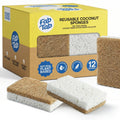 Eco-Friendly, Plastic Free and Non-Toxic Coconut Scrubbing Sponges 12 Pack from FabTab