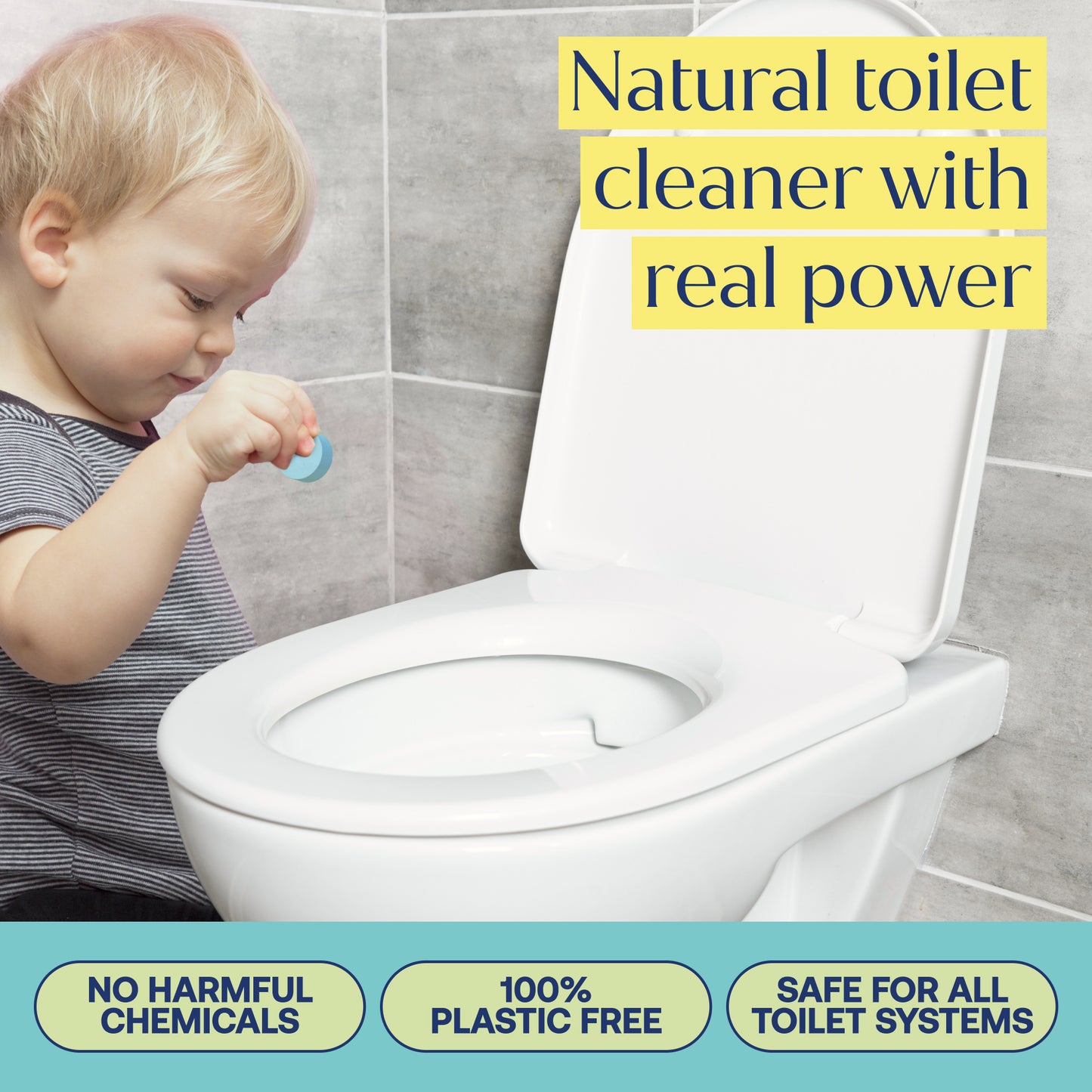 Eco-Friendly, Plastic Free and Non-Toxic Toilet Bowl Cleaner Tablets from FabTab