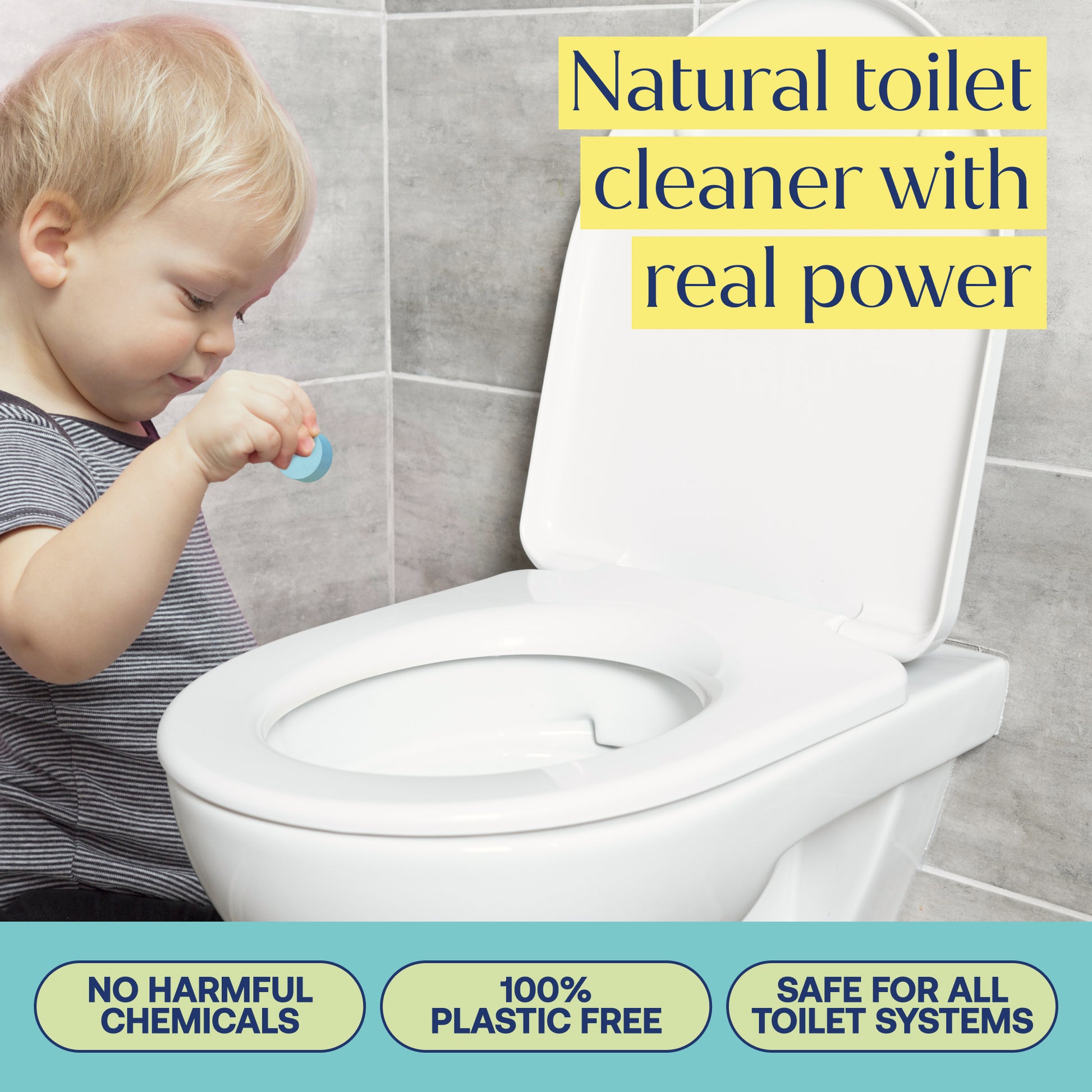Eco-Friendly, Plastic Free and Non-Toxic Toilet Bowl Cleaner Tablets from FabTab