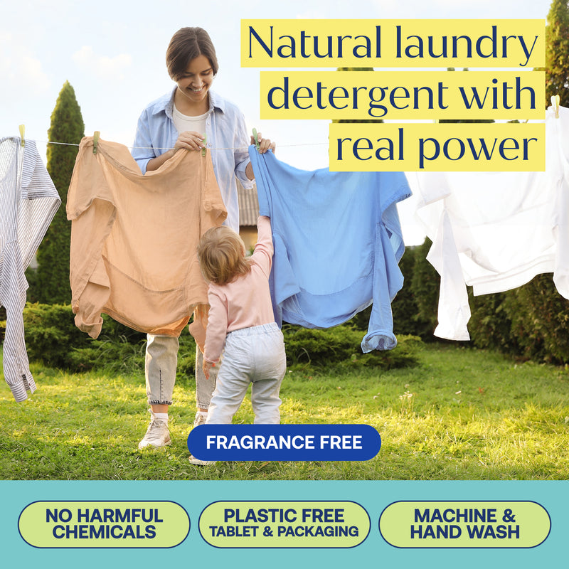 Eco-Friendly, Plastic Free and Non-Toxic Laundry Detergent Tablets | Fragrance-Free from FabTab