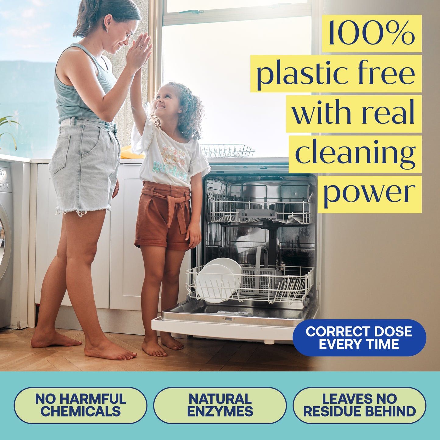 Eco-Friendly, Plastic Free and Non-Toxic Dishwasher Detergent Tablets from FabTab