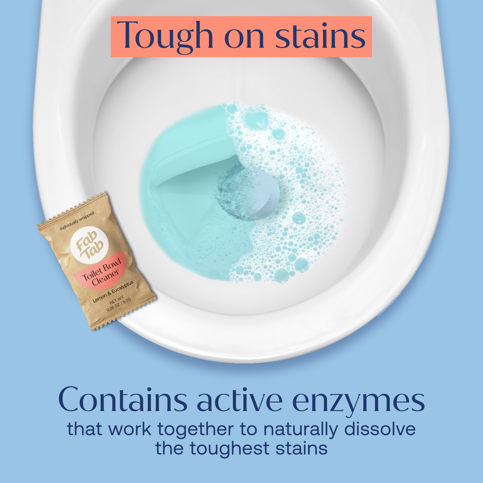 Eco-Friendly, Plastic Free and Non-Toxic Toilet Bowl Cleaner Tablets from FabTab