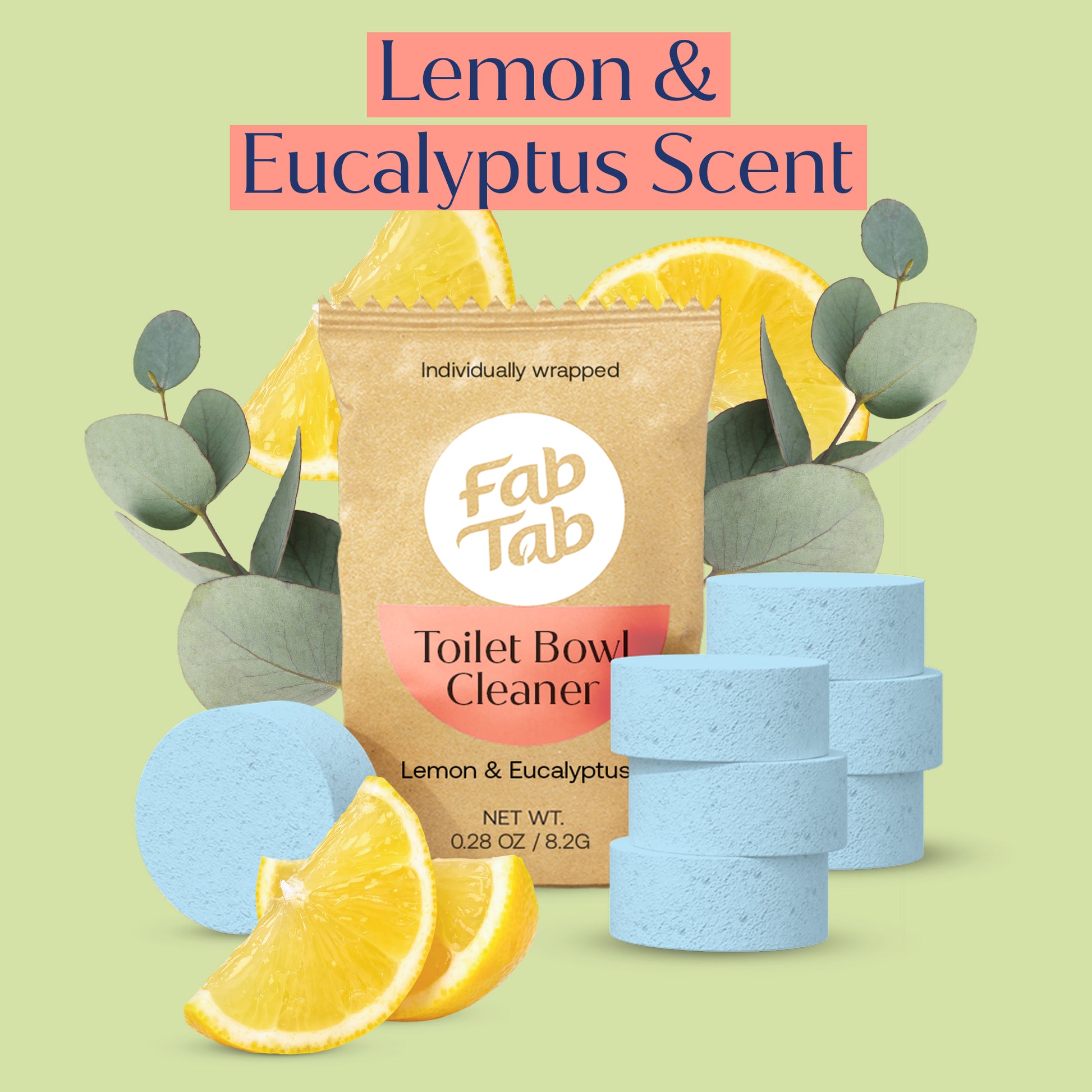 Eco-Friendly, Plastic Free and Non-Toxic Toilet Bowl Cleaner Tablets from FabTab