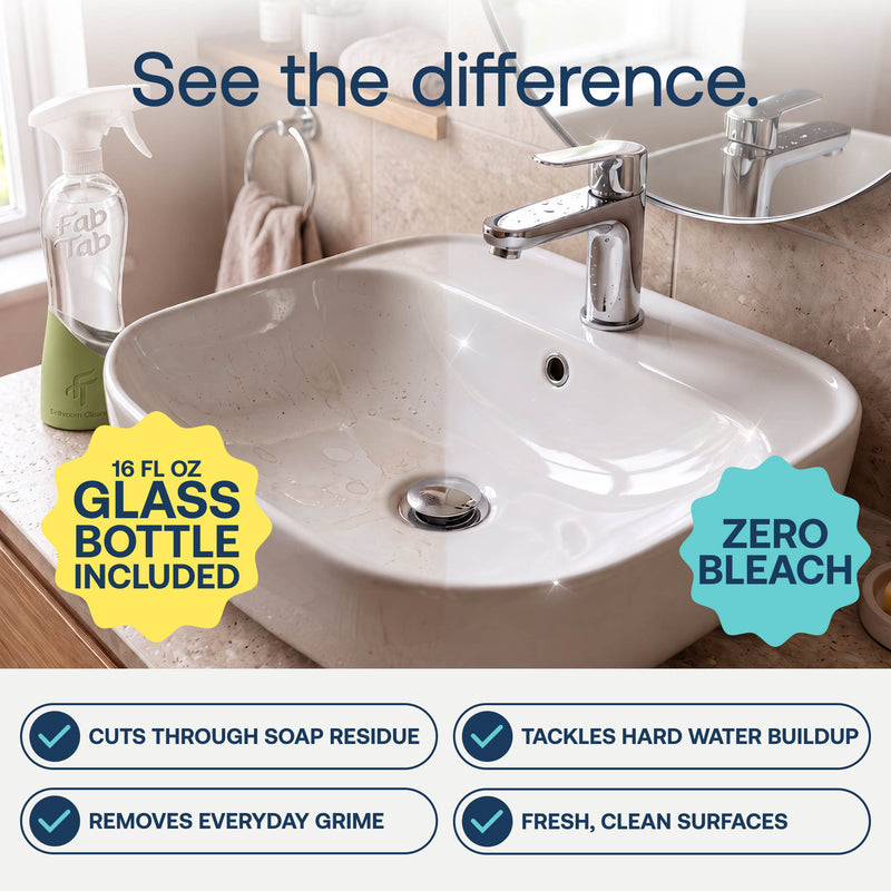 Eco-Friendly, Plastic Free and Non-Toxic Bathroom Cleaner Starter Kit from FabTab
