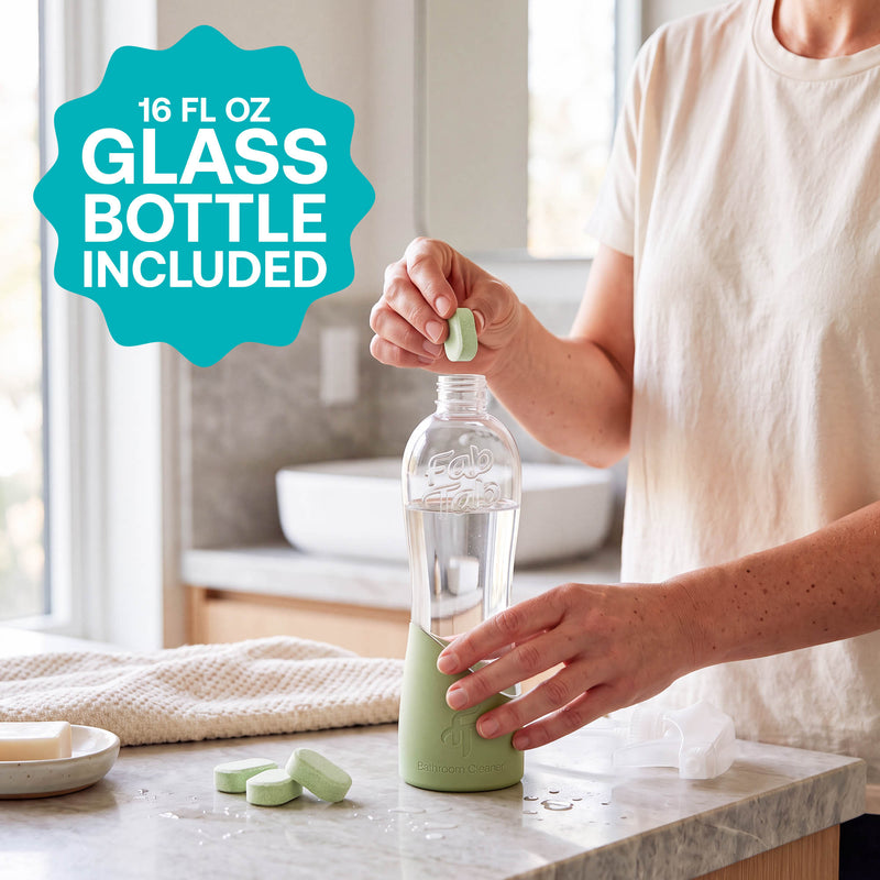 Eco-Friendly, Plastic Free and Non-Toxic Bathroom Cleaner Starter Kit from FabTab