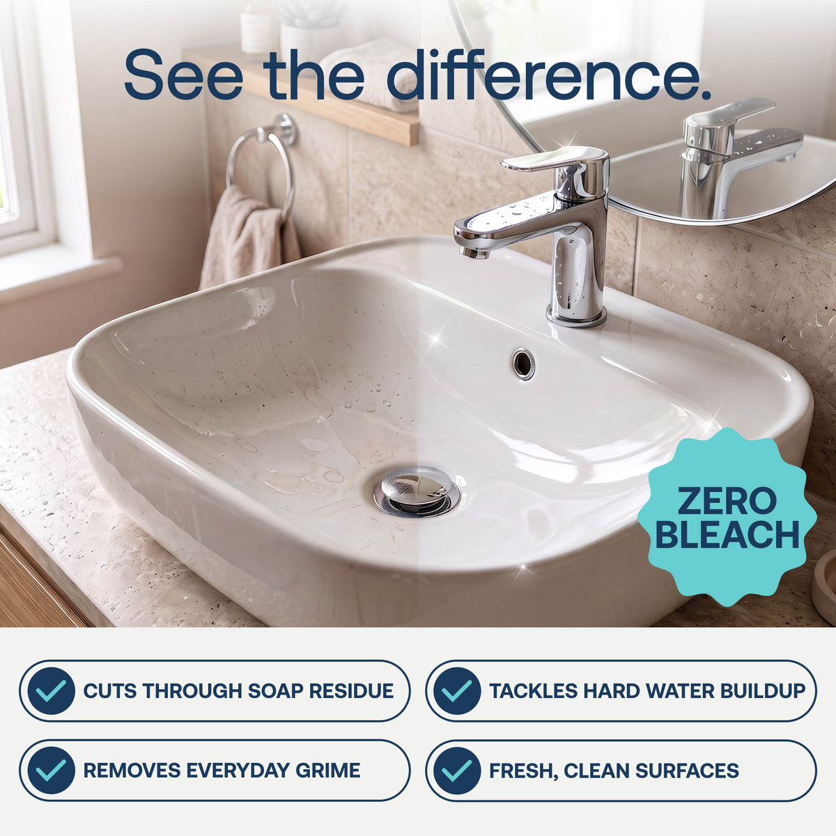 Eco-Friendly, Plastic Free and Non-Toxic Bathroom Cleaner Refill Tablets from FabTab