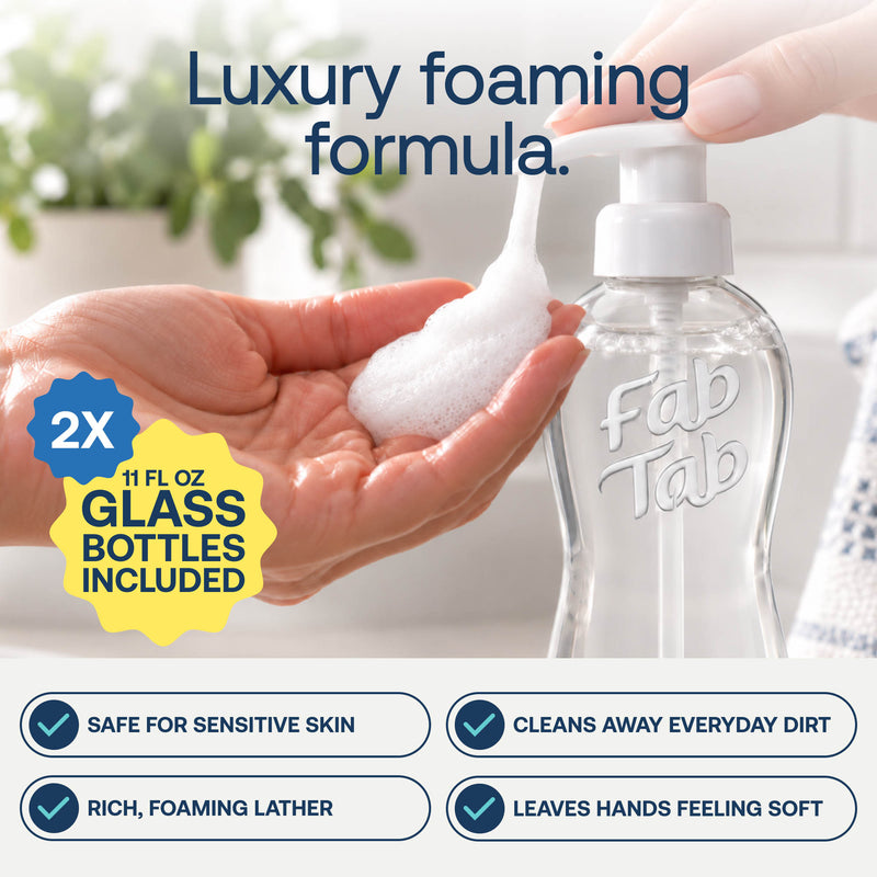 Eco-Friendly, Plastic Free and Non-Toxic Dual Foaming Hand Soap Starter Kit from FabTab