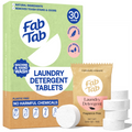 Eco-Friendly, Plastic Free and Non-Toxic Laundry Detergent Tabs - Fragrance-Free 30 Loads from FabTab