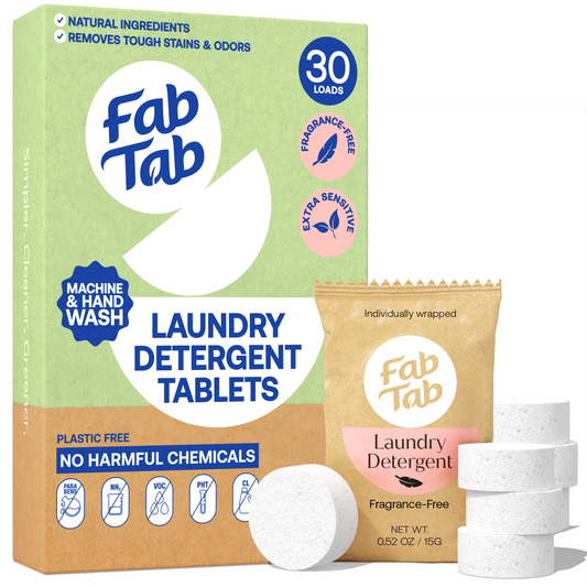 Laundry Detergent Tabs - Fragrance-Free 30 Loads