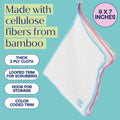 Eco-Friendly, Plastic Free and Non-Toxic Bamboo Cleaning Cloths 7 Pieces Plus Coconut Sponge from FabTab
