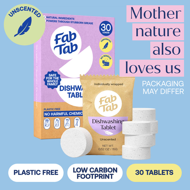 Eco-Friendly, Plastic Free and Non-Toxic Dishwashing Tablets from FabTab