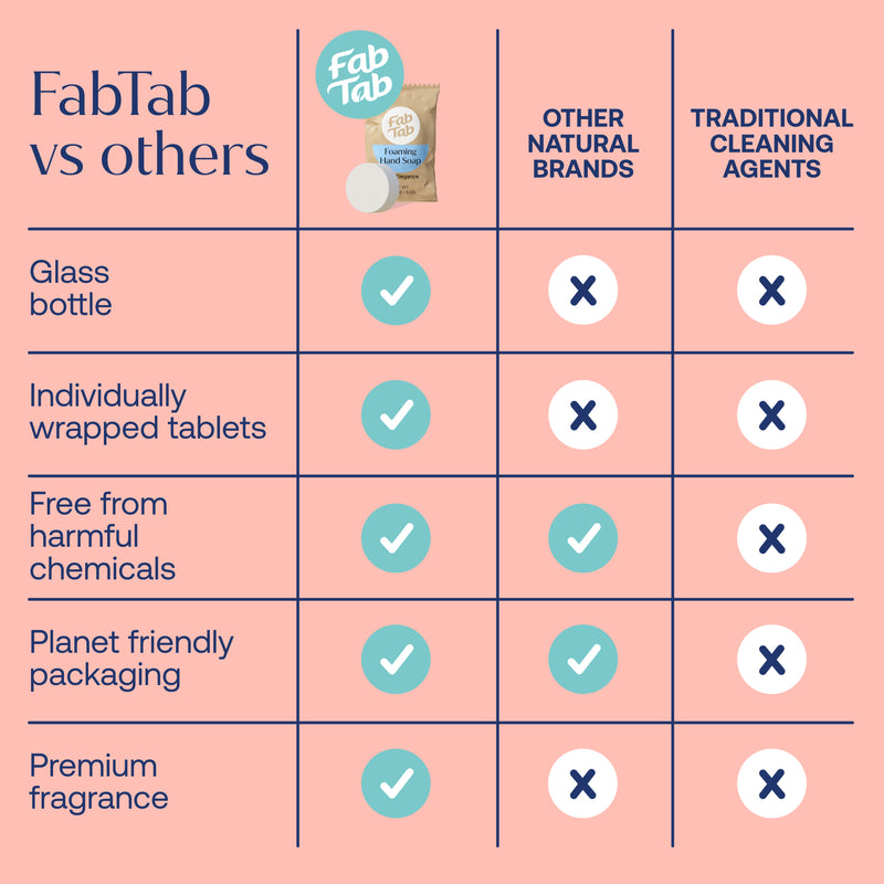 Eco-Friendly, Plastic Free and Non-Toxic Dual Foaming Hand Soap Starter Kit from FabTab