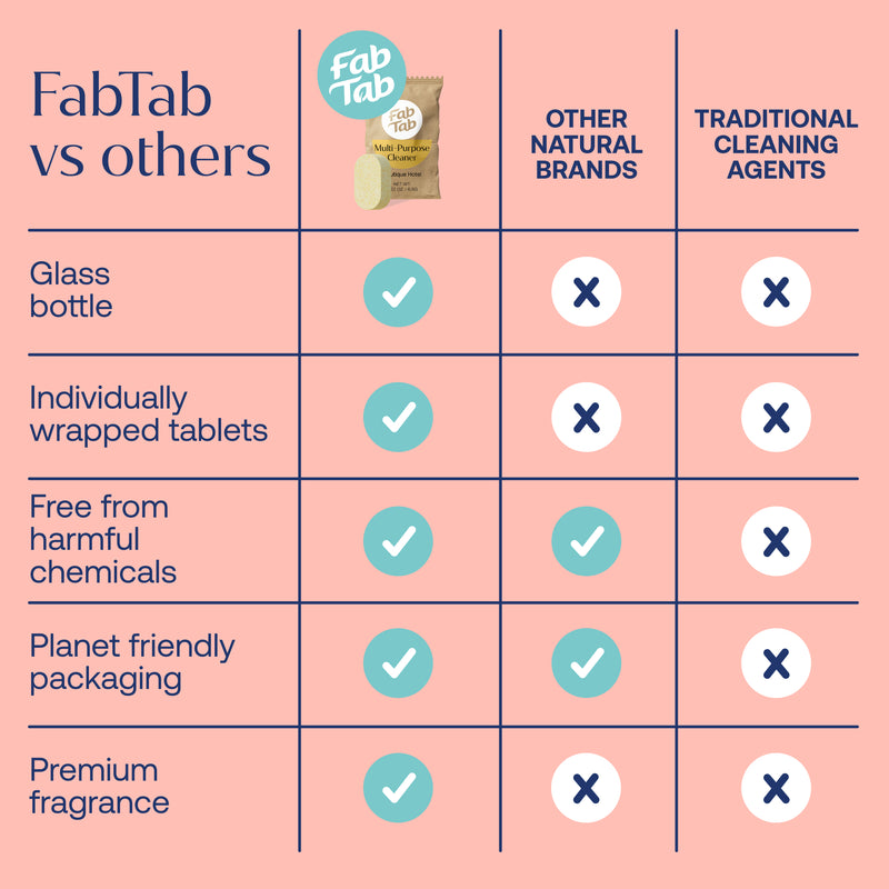Eco-Friendly, Plastic Free and Non-Toxic Multi-Purpose Cleaner Starter Kit from FabTab