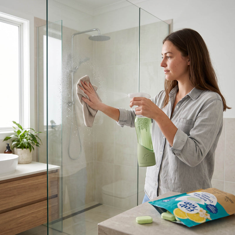Eco-Friendly, Plastic Free and Non-Toxic Bathroom Cleaner Refill Tablets from FabTab