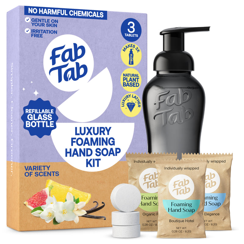 Eco-Friendly, Plastic Free and Non-Toxic Luxury Foaming Hand Soap Kit from FabTab