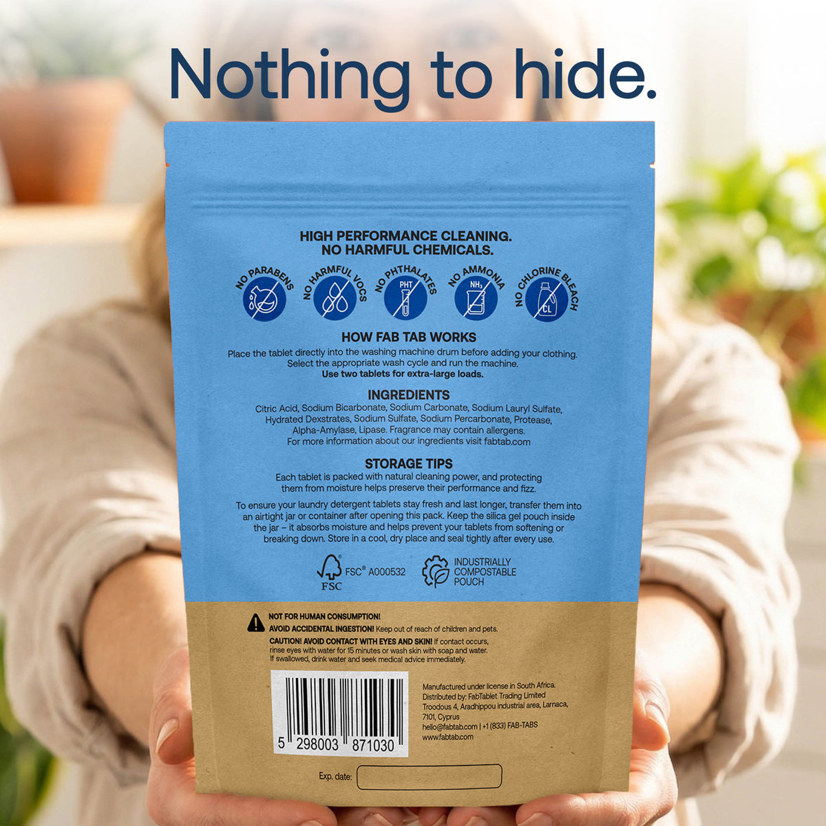 Eco-Friendly, Plastic Free and Non-Toxic Laundry Detergent Tablets from FabTab