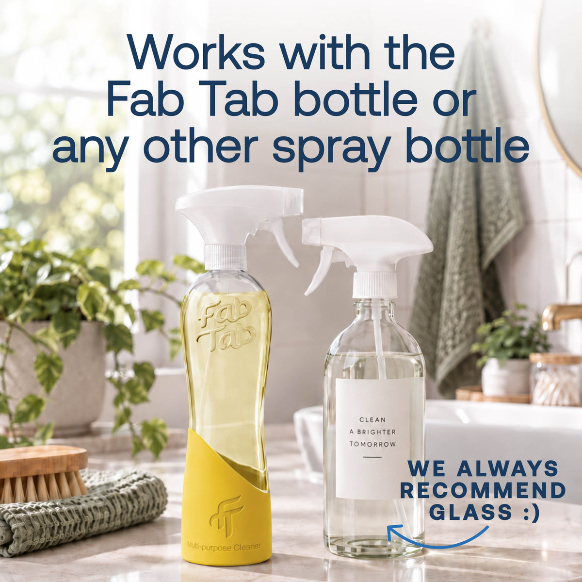 Eco-Friendly, Plastic Free and Non-Toxic Multi-Purpose Cleaner Refill Tablets from FabTab
