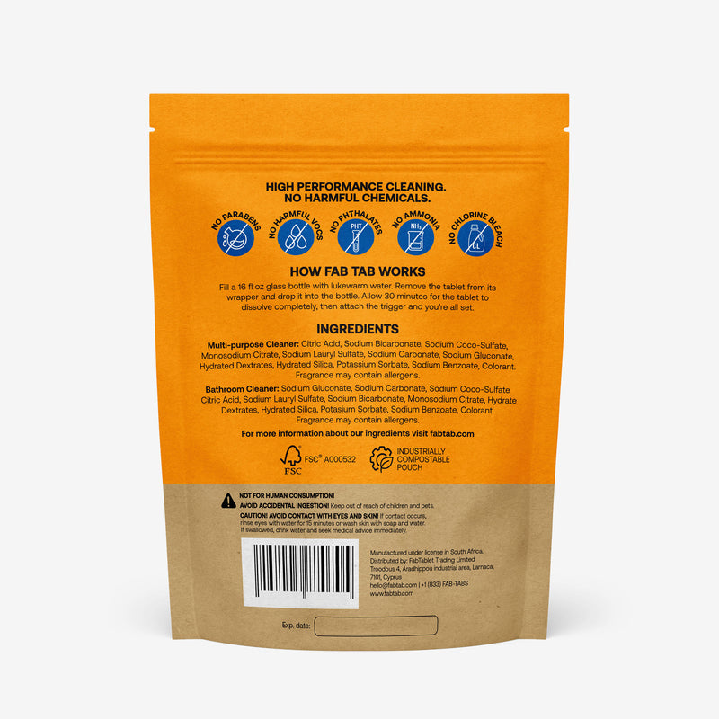 Multi-Purpose & Bathroom Cleaner Refill Tablets