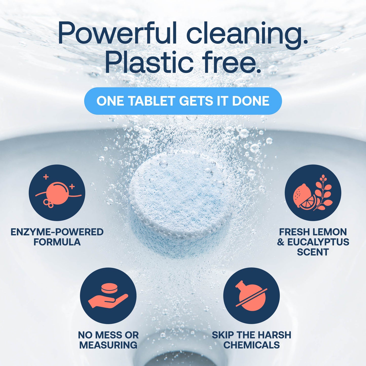 Eco-Friendly, Plastic Free and Non-Toxic Toilet Bowl Cleaning Tablets from FabTab