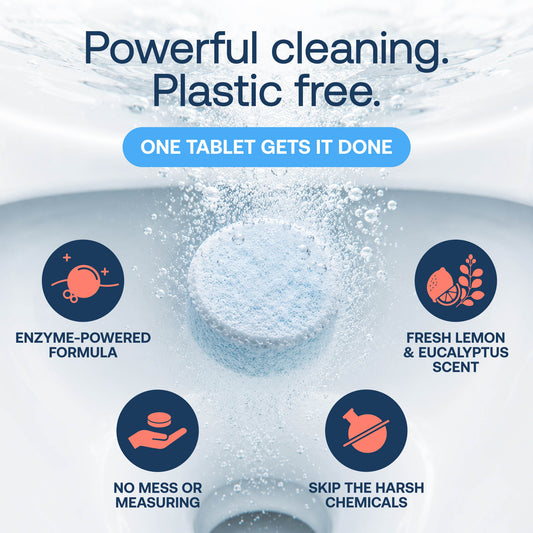 Eco-Friendly, Plastic Free and Non-Toxic Toilet Bowl Cleaning Tablets from FabTab