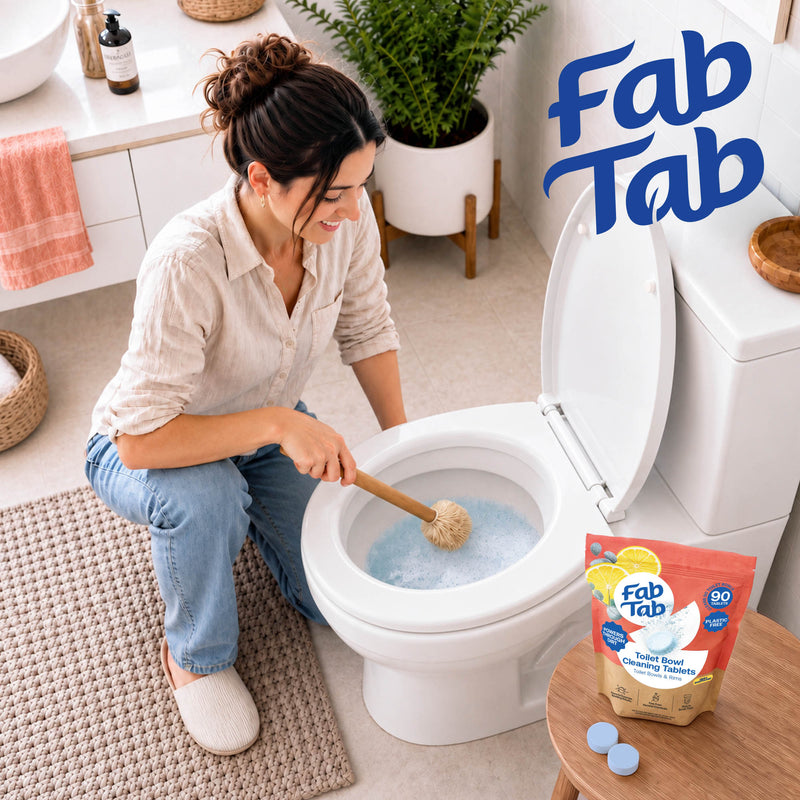 Eco-Friendly, Plastic Free and Non-Toxic Toilet Bowl Cleaning Tablets from FabTab